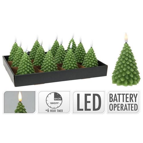 cumpără Decor de Crăciun și Anul Nou Promstore 51189 Сувенир LED Елка зеленая 8x8x11cm, пластик în Chișinău 