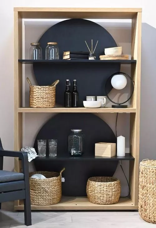 cumpără Raft de birou Fabrik Home Marley дуб каменный/чёрный ясень în Chișinău 