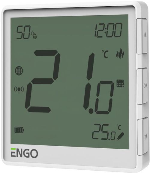 cumpără Termostat de cameră ENGO Controls EONE-BATW prin internet ZigBee cu baterie, white în Chișinău 