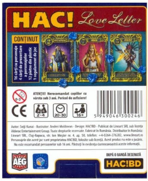 купить Настольная игра miscellaneous BG-200699 HAC: Love Letter в Кишинёве 