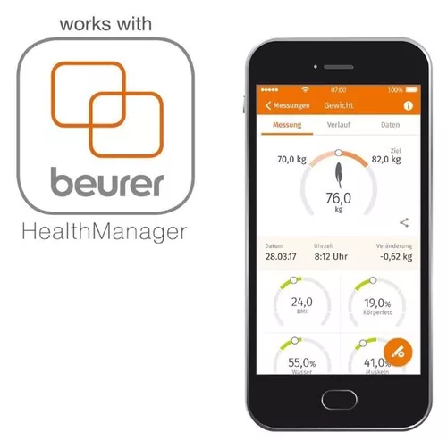 cumpără Cântar de podea Beurer BF600 Pure black (Diagnostic) în Chișinău 