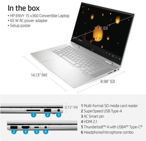 купить Ноутбук HP Envy x360 15-es2050wm (5U0Q5UA#ABA) в Кишинёве 