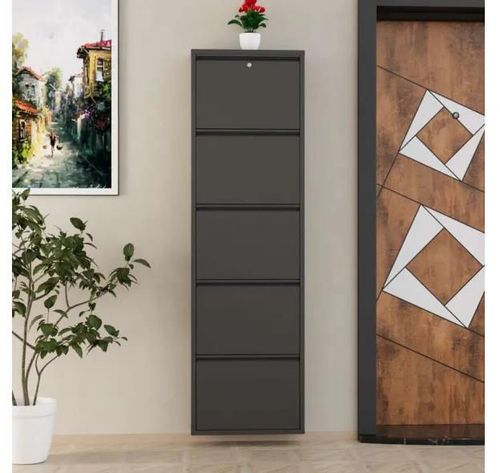 купить Полка для обуви Trendy Locking 5 Piece Metal-Anthracite, 50x169x15cm в Кишинёве 
