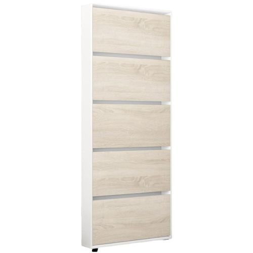 купить Полка для обуви Mobildor-Lux Leo Slim 70x16x203H cm White/Sonoma в Кишинёве 