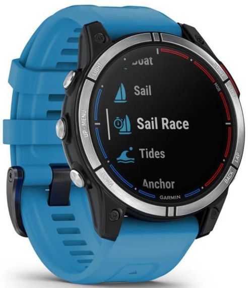 cumpără Ceas inteligent Garmin quatix® 7 Standard Edition, Cyan Blue Silicone Band (0100254061) în Chișinău 