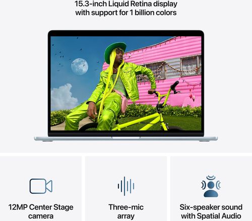 купить Ноутбук Apple MacBook Air 15" M5 10c/10g 16/512 GB Sky Blue MDVQ4 в Кишинёве 