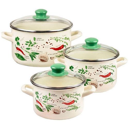 cumpără Set veselă Metalac 54176 Set emailat Condimente 3 buc (2l, 3.5l, 5l) în Chișinău 