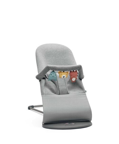 Шезлонг-качалка с игрушкой BabyBjorn Bliss Light Grey, 3D Jersey 