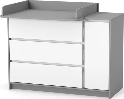 купить Комод-пеленатор Veres 35.2.38.2.32 Берн 1200 (Бело-Графитовый) в Кишинёве 