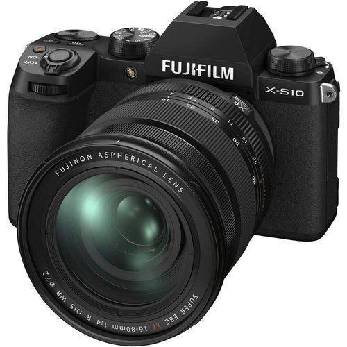 купить Фотоаппарат беззеркальный FujiFilm X-S10 black/XF16-80mmF4 R OIS WR Kit в Кишинёве 