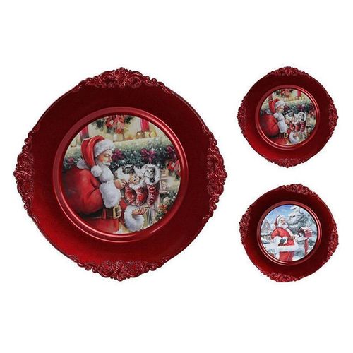 купить Тарелка Holland 48931 декоративная 33сm Счастливого Рождества!, красный в Кишинёве 