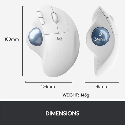 купить Мышь Logitech Ergo M575 White в Кишинёве 
