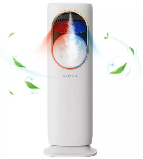 купить Охладитель воздуха EvoAir 4 в 1 башенный вентилятор BRIIS GOLD WHITE, обогреватель воздуха, охладитель, увлажнитель, УФ-стерилизатор в Кишинёве 