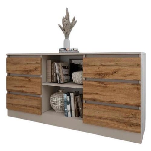 cumpără Comodă Smartex (16151) Т3 140cm Kashemir+Stejar Inchis în Chișinău 