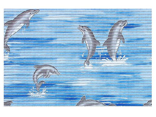 cumpără Covoraș de baie Bisk 01617 din spuma DOLPHIN 50x80cm albastru în Chișinău 