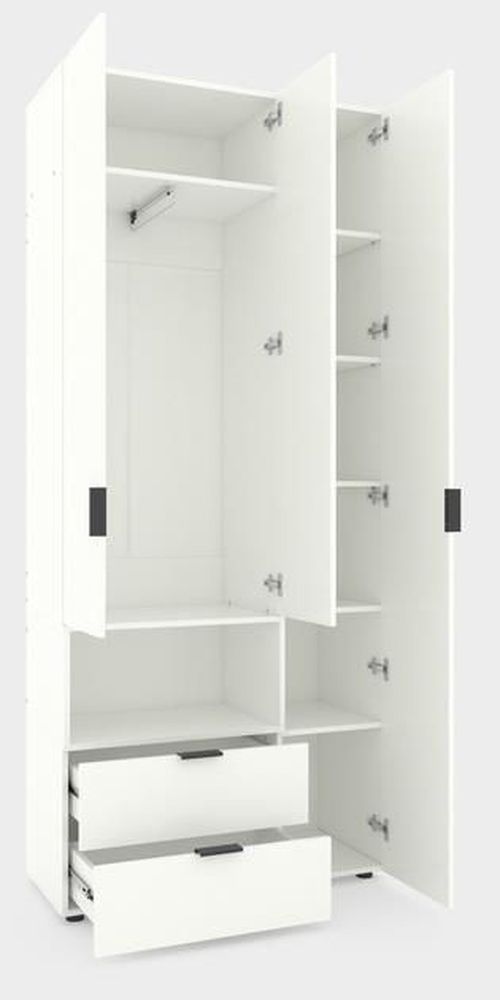 cumpără Dulap Nex Home A002L cu usi batante, 1000x420x2300mm, White Snow în Chișinău 