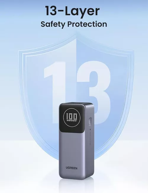 купить Аккумулятор внешний USB (Powerbank) Ugreen 35526B Nexode Flight Approved 12000mAh, Grey в Кишинёве 
