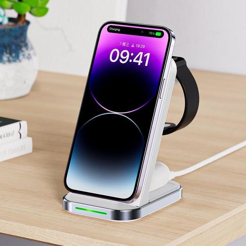 купить Зарядное устройство беспроводное Acefast E15 Desktop 3-in-1 Wireless Charging Stand в Кишинёве 