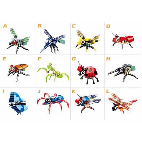 купить Конструктор Sluban B1068 Set-surpriza de constructie Insecte in ou 40-54elem. в Кишинёве 