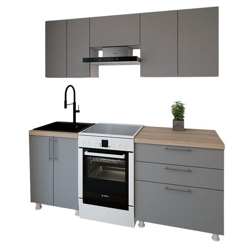 cumpără Mobilă pentru bucatarie Smartex (30053) K2 200сm Grafit în Chișinău 