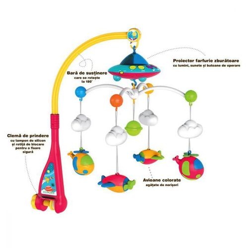 купить Карусель для кроватки Noriel INT1196 Carusel сu Avioane в Кишинёве 