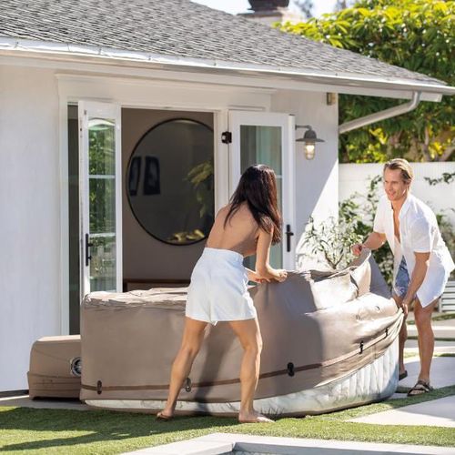 купить Бассейн надувной Intex 28464 Jacuzzi Calacatta Dual Zone Deluxe, 175x71cm, 795L, 4 persoane в Кишинёве 