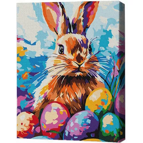 купить Картина по номерам BrushMe RMG0041FC 30x40 см (без коробки) Пасхальный кролик в Кишинёве 