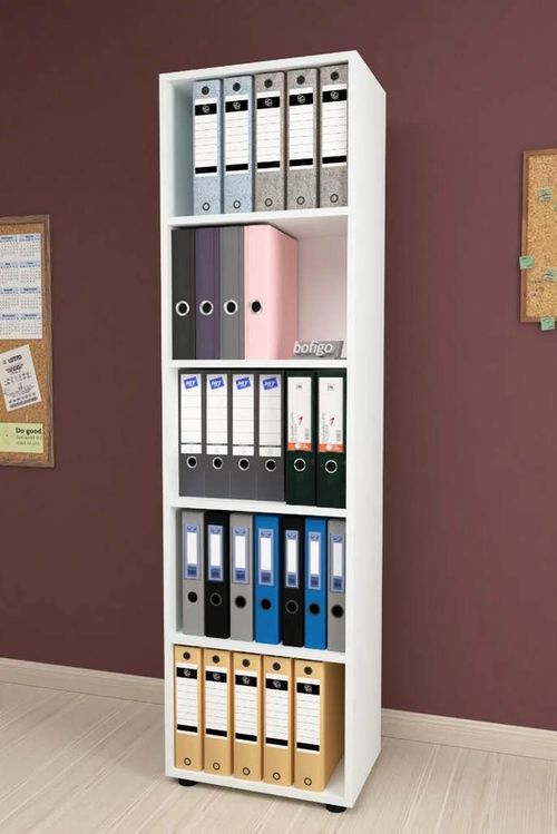 купить Офисный стеллаж Nex Home Folder, 49x30x178 cm, Белый  (13-25-01) в Кишинёве 