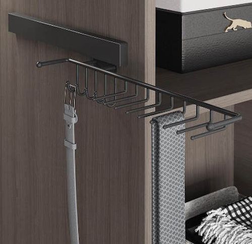 купить Фурнитура для мебели Starax S-6060-A вешалка для галст/ремней L антр в Кишинёве 