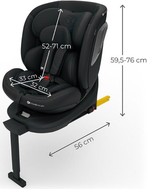 купить Автокресло KinderKraft KCI36002BLKPL00 I-360 2 Plus I-Size Black в Кишинёве 