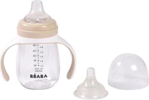 купить Поильник Beaba B913631 Biberon de invatare 2in1 din Tritan 210ml Clay в Кишинёве 