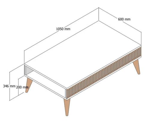 купить Журнальный столик Trendy Milano, Nuc, Antracit в Кишинёве 