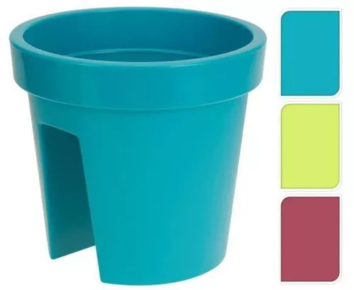 cumpără Decor pentru grădină ProGarden 27895 Вазон для цветов с выемкой на перила D28x25cm, черный în Chișinău 