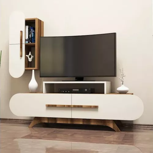 cumpără Comodă TV Trendy Trandafir S, Nuc, Crem 145x49x36cm în Chișinău 