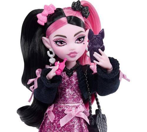 купить Кукла Mattel JHK29 Monster High, Draculaura cu liliac de companie в Кишинёве 