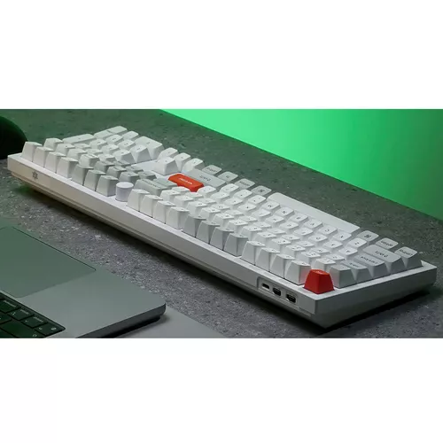cumpără Tastatura Keychron Q6 Pro QMK/VIA Wireless Custom Full-Metal Mechanical Keyboard (Q6P-P1) Shell White, Full Size layout, Knob, RGB Backlight, Keychron K pro Mechanical Red Switch, Hot-Swap, Bluetooth, USB Type-C, gamer (tastatura/клавиатура) în Chișinău 