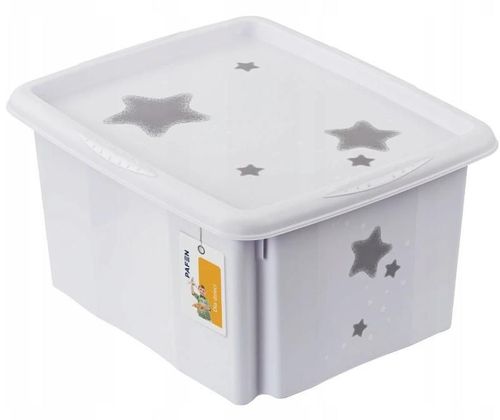 cumpără Cutie depozitare Keeeper Stars Nordic White (12241519) 24L для игрушек în Chișinău 