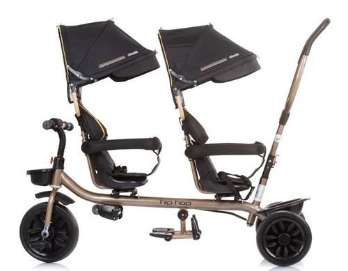 cumpără Bicicletă-cărucior Chipolino TRKHH0231EB Hip Hop ebony трицикл для близнецов în Chișinău 