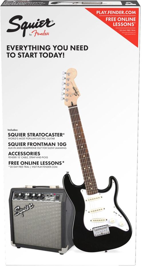 купить Гитара Fender Sonic Stratocaster Pack Maple Fingerboard (Black) (SET+acesorii) electr. в Кишинёве 