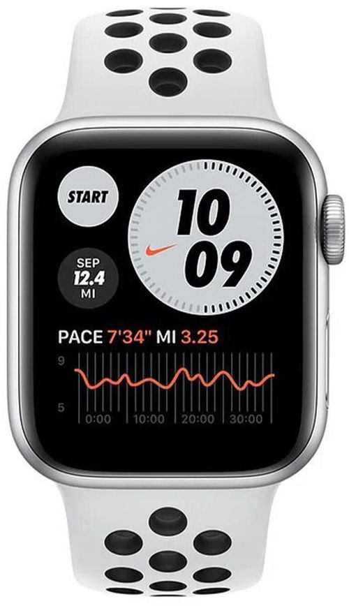купить Смарт часы Apple Watch Nike SE GPS, 44mm Silver Aluminium Case MKQ73 в Кишинёве 