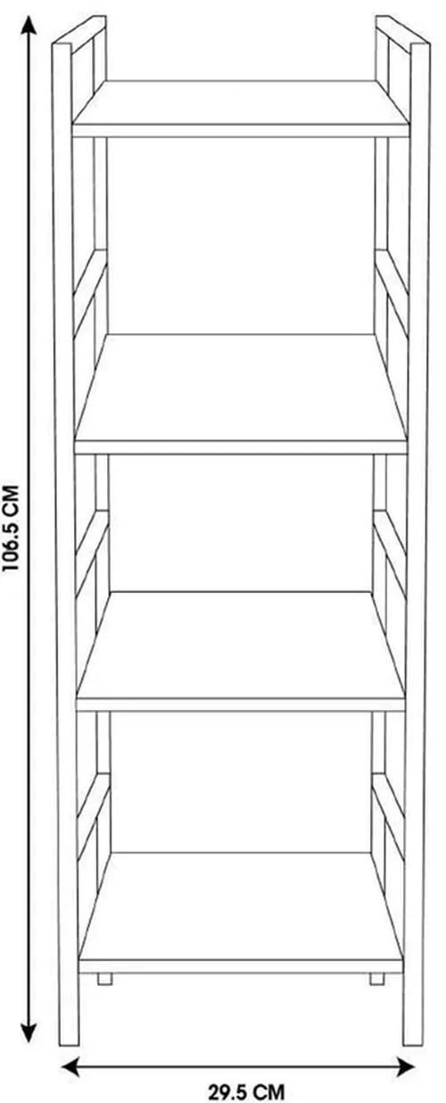 cumpără Etajeră H&S 52576 4 nivele 30X24X106cm, metal/lemn în Chișinău 