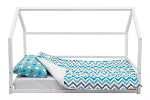 купить Кровать Бельмарко Кровать-домик Монтессори Svogen 70x160 Белый в Кишинёве 