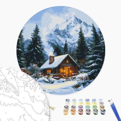 купить Картина по номерам BrushMe RC00097MFC D30 (fără cutie) Căsuța fermecată din pădure в Кишинёве 