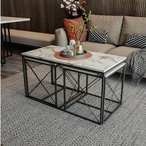 cumpără Măsuţă cafea Trendy Defne, marmura alba, set în Chișinău 