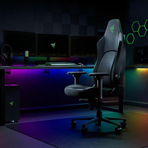 cumpără Fotoliu de birou Razer RZ38-04900700-R3G1 Chair Iskur V2 NewGen Black/Green în Chișinău 