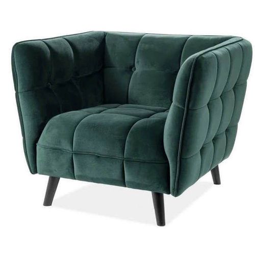 купить Кресло Signal Castello 1 Velvet (Green/Wenge) в Кишинёве 