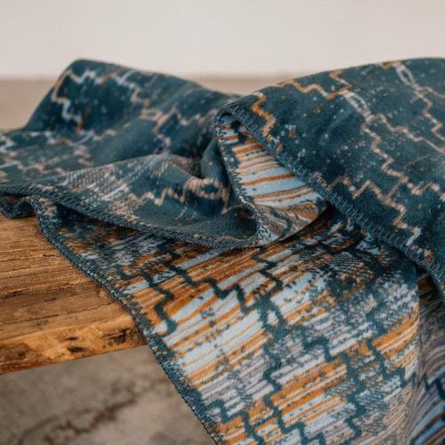 cumpără Textile de casă Ibena 2891/620 Jacquard Decke Aparan Petrol/brown în Chișinău 