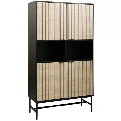 купить Офисный шкаф Deco Merlin Plus 100x50x184H Oak/Black в Кишинёве 