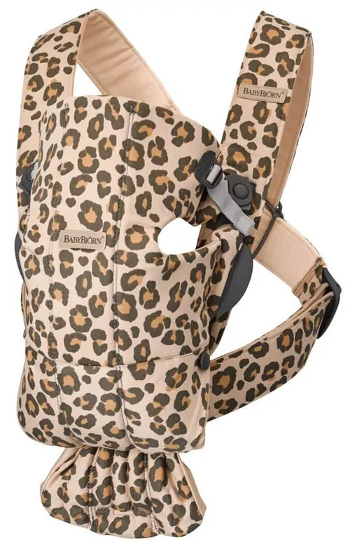 Анатомический рюкзак-кенгуру BabyBjorn Mini Beige/Leopard, хлопок 