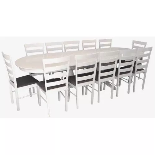cumpără Set masă și scaune Evelin di Costacurta стол HV-33V White + 12 стульев Gloria White/NV-10WP Grey în Chișinău 